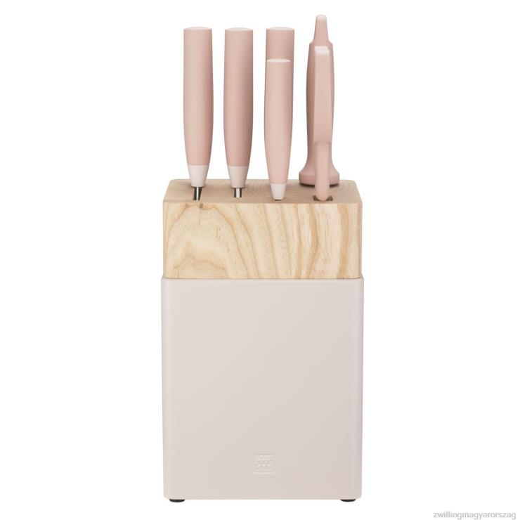 Zwilling Budapest - Zwilling most 7 db-os késblokk készlet rózsaszín 6022B118