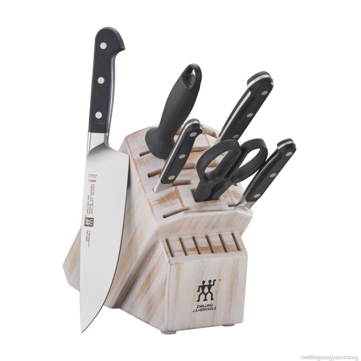 Zwilling Budapest - Zwilling pro 7 db késblokk készlet rusztikus fehér 6022B102