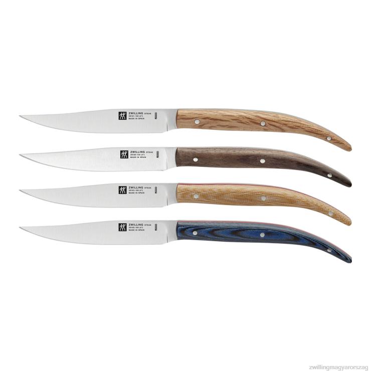 Zwilling Budapest - Zwilling steak készletek 4 db-os toro steak késkészlet bükkfa bemutató dobozban 6022B178