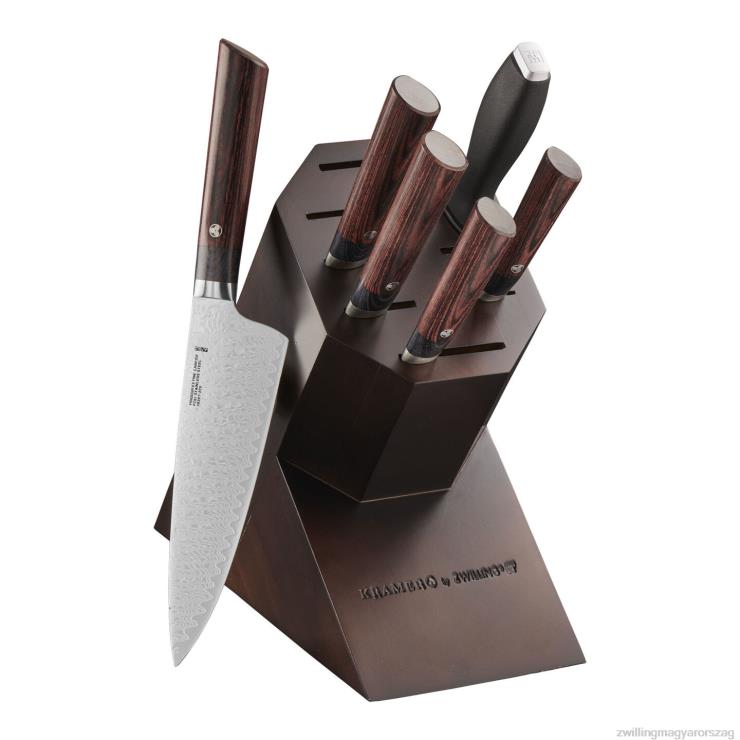 Zwilling Magyarország - Zwilling bob kramer - meiji 7 db késblokk készlet barna 6022B187